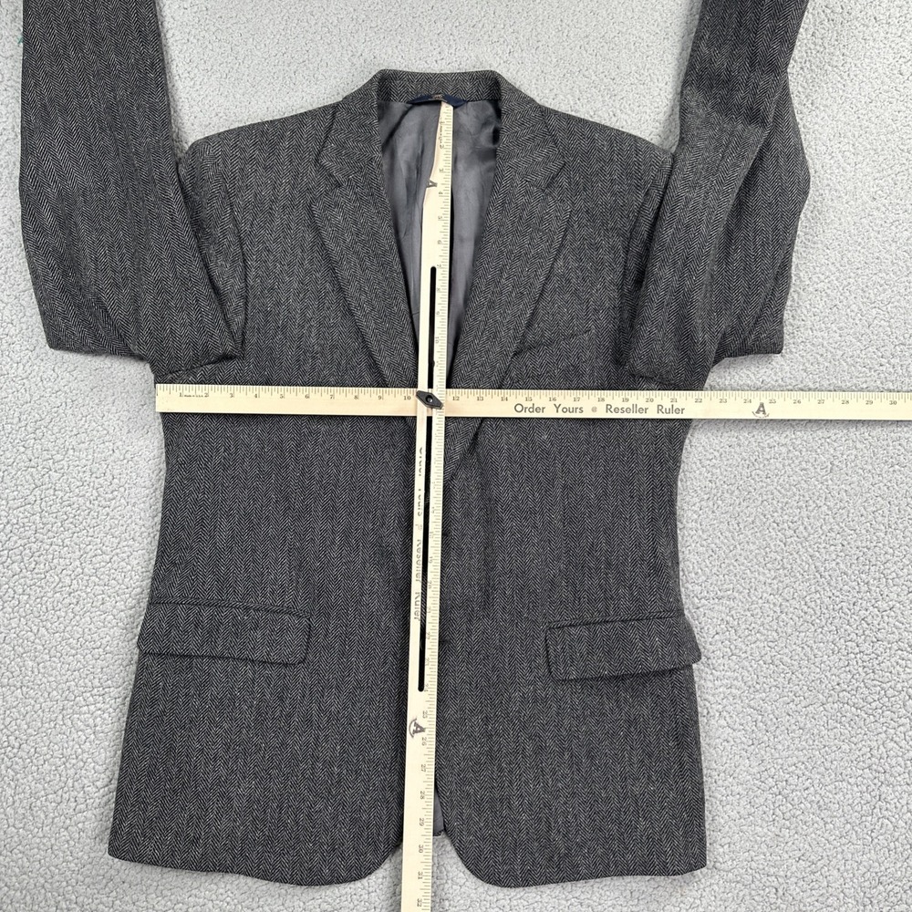 Brooks Brothers 346 Blazer Men 44R Grey Herringbone Tweed Wool Sport Coat - Picture 9 of 16